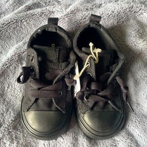 Kids Black Canvas Sneakers